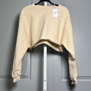 LA VOUTE Cropped Biege sweatshirt